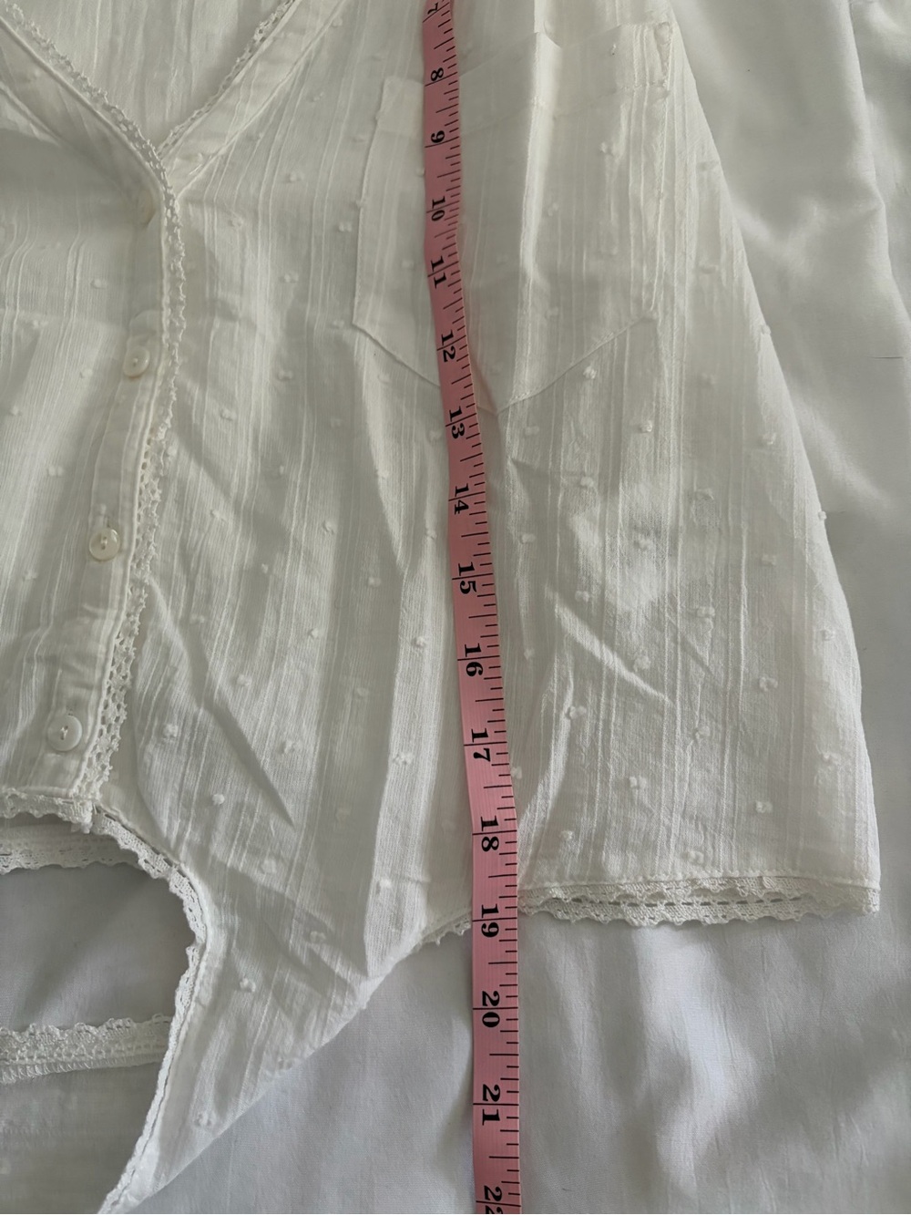 Heartloom Women’s White Button Front Lightweight Long Sleeve Blouse Size XS - Picture 6 of 7